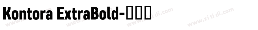 Kontora ExtraBold字体转换